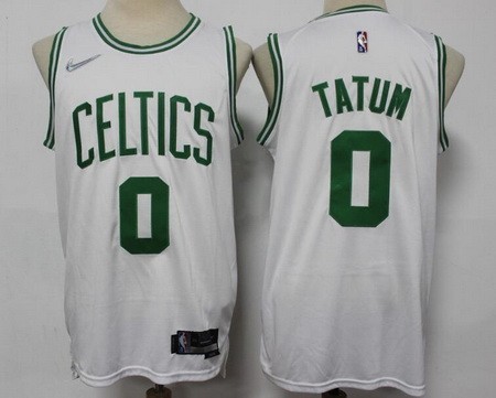 Men's Boston Celtics #0 Jayson Tatum White Diamond 75th Icon Swingman Jersey