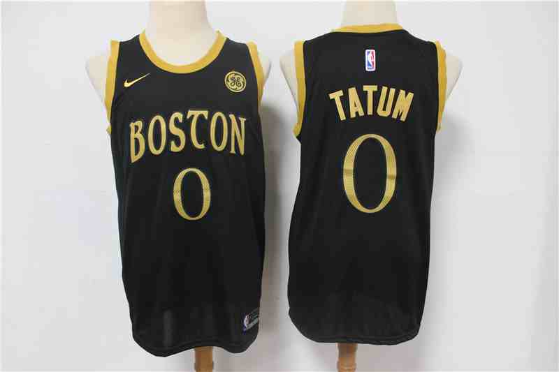 Men's Boston Celtics #0  Jayson Tatum Black 2020-21 City Edition Swingman Jersey