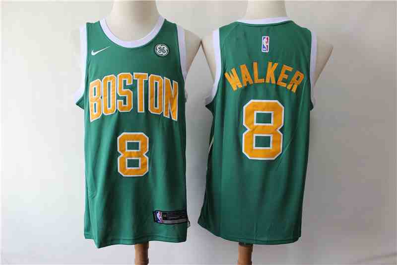 Men's Boston Celtics #8 Kemba Walker Green Earned Edition Nike Swingman Jersey