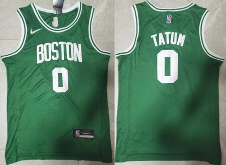 Men's Boston Celtics #0 Jayson Tatum Green Diamond 75th Icon Swingman Jersey