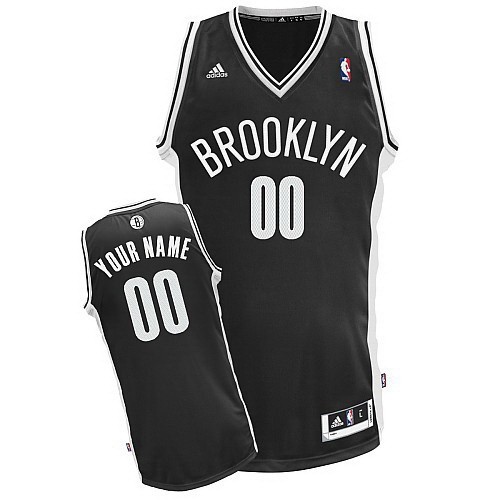 Brooklyn Nets Customized Black Swingman Adidas Jersey