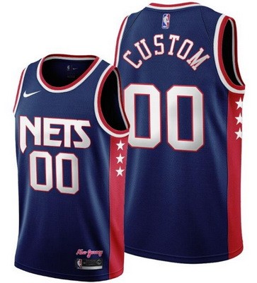 Brooklyn Nets Customized Navy 2022 City Stitched Swingman Jersey