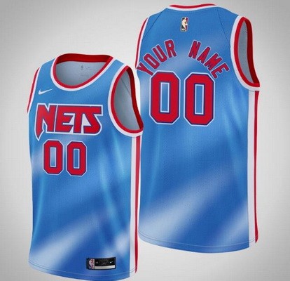 Brooklyn Nets Customized Blue Classic 2021 Stitched Swingman Jersey