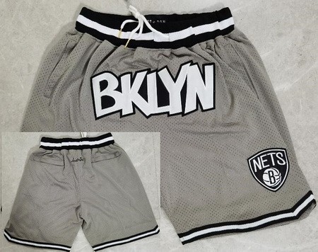 Men's Brooklyn Nets Gray Statement Just Don Shorts