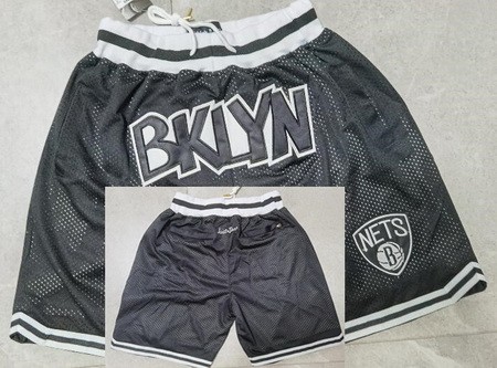 Men's Brooklyn Nets Black Just Don Shorts