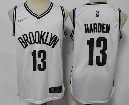 Men's Brooklyn Nets #13 James Harden Black Diamond 75th Icon Swingman Jersey