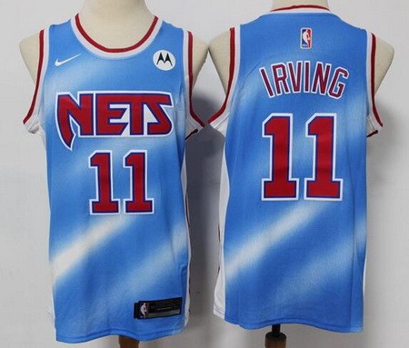 Men's Brooklyn Nets #11 Kyrie Irving Blue Classic Icon Sponsor Swingman Jersey