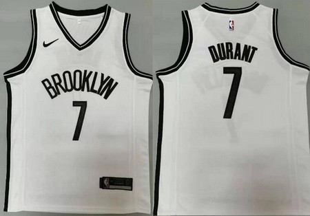 Men's Brooklyn Nets #7 Kevin Durant White Icon Swingman Jersey