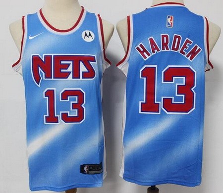 Men's Brooklyn Nets #13 James Harden Blue Classic Icon Sponsor Swingman Jersey