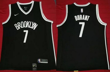 Men's Brooklyn Nets #7 Kevin Durant Black Icon Swingman Jersey
