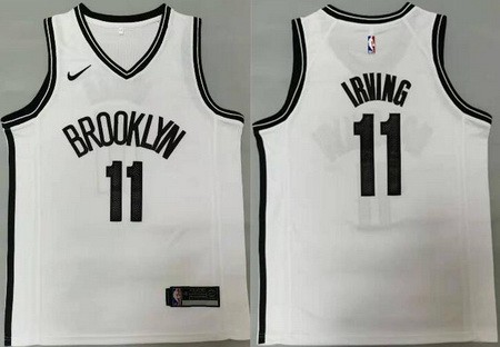 Men's Brooklyn Nets #11 Kyrie Irving White Icon Swingman Jersey