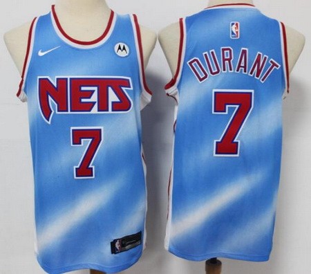 Men's Brooklyn Nets #7 Kevin Durant Blue Classic Icon Sponsor Swingman Jersey