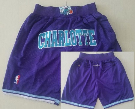 Men's Charlotte Hornets Purple Just Don Shorts