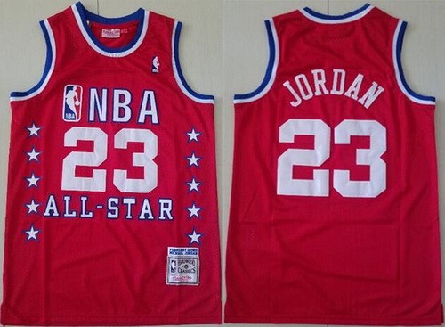 Men's Michael Jordan #23 Red 1989 All Star Swingman Jersey