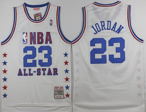 Men's Michael Jordan #23 White 1989 All Star Swingman Jersey