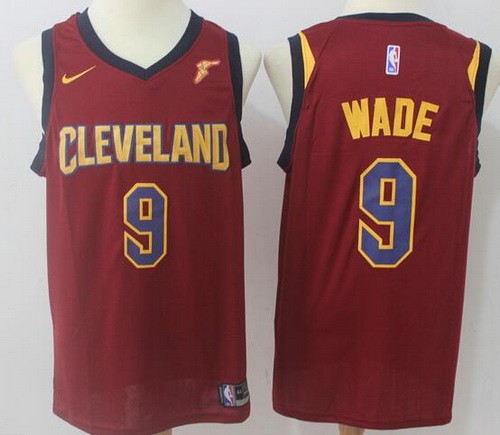 Men's Cleveland Cavaliers #9 Dwyane Wade Red Icon Sposor Nike Swingman Jersey