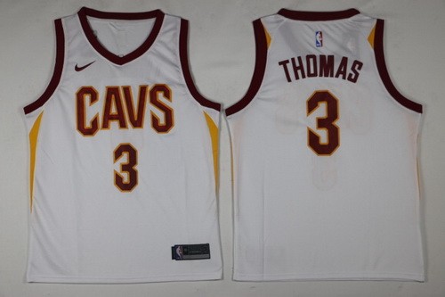 Men's Cleveland Cavaliers #3 Isaiah Thomas White Icon Nike Swingman Jersey