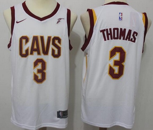 Men's Cleveland Cavaliers #3 Isaiah Thomas White Icon Sponsor Nike Swingman Jersey