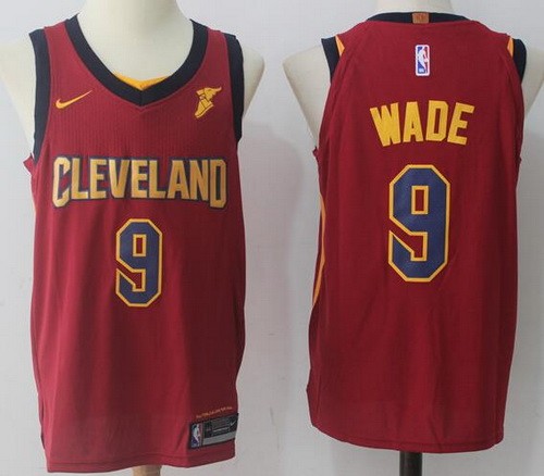 Men's Cleveland Cavaliers #9 Dwyane Wade Red Nike Swingman Jersey
