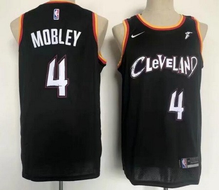 Men's Cleveland Cavaliers #4 Evan Mobley Black 2021 City Icon Sponsor Swingman Jersey
