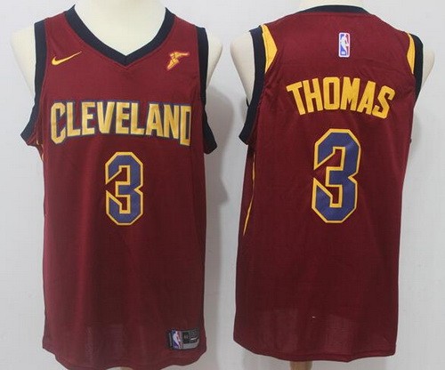 Men's Cleveland Cavaliers #3 Isaiah Thomas Red Icon Sponsor Nike Swingman Jersey