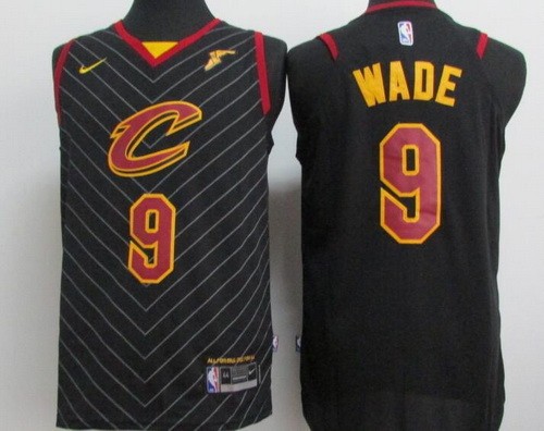 Men's Cleveland Cavaliers #9 Dwyane Wade Black Nike Swingman Jersey