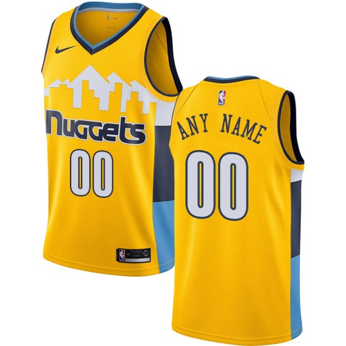 Denver Nuggets Customized Yellow Icon Swingman Nike Jersey