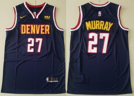 Men's Denver Nuggets #27 Jamal Murray Navy 2021 Icon Sponsor Swingman Jersey
