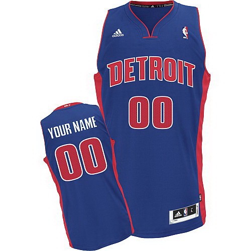 Detroit Pistons Customized Blue Swingman Adidas Jersey