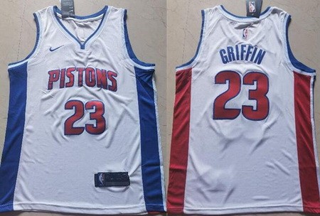 Men's Detroit Pistons #23 Blake Griffin White Icon Swingman Jersey