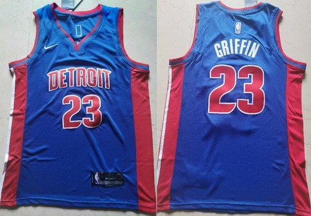 Men's Detroit Pistons #23 Blake Griffin Blue Icon Swingman Jersey