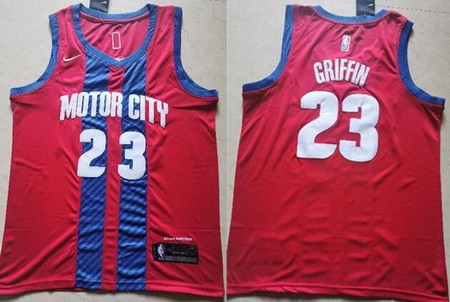 Men's Detroit Pistons #23 Blake Griffin Red City Icon Swingman Jersey