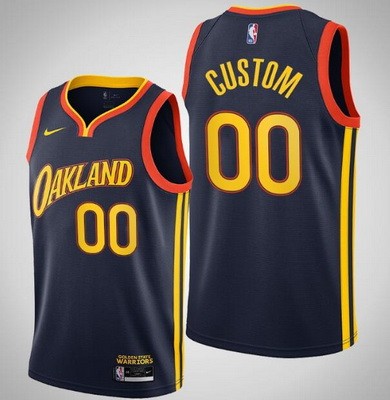 Golden State Warriors Customized Navy 2021 City Stitched Swingman Jersey
