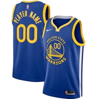 Golden State Warriors Customized Blue Stitched Swingman Jersey