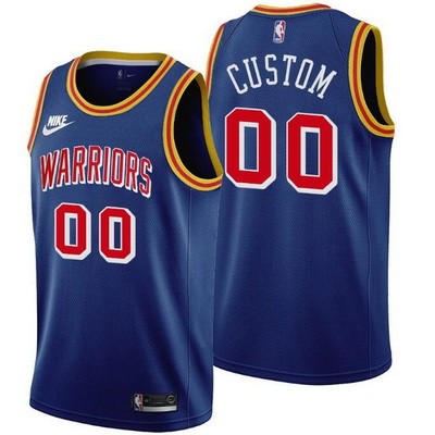 Golden State Warriors Customized Blue 75th Anniversary Stitched Swingman Jersey