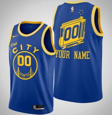 Golden State Warriors Customized Blue Classic Stitched Swingman Jersey