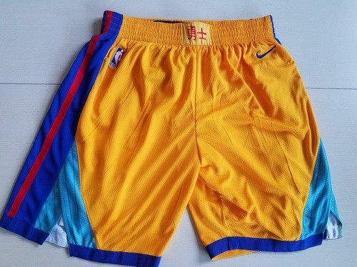 Men's Golden State Warriors Yellow City Swingman Shorts