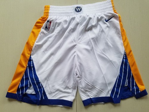 Men's Golden State Warriors White Nike Swingman Shorts