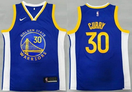 Men's Golden State Warriors #30 Stephen Curry Blue Icon Swingman Jersey