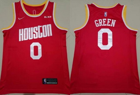 Men's Houston Rockets #0 Jalen Green Red Icon Sponsor Swingman Jersey