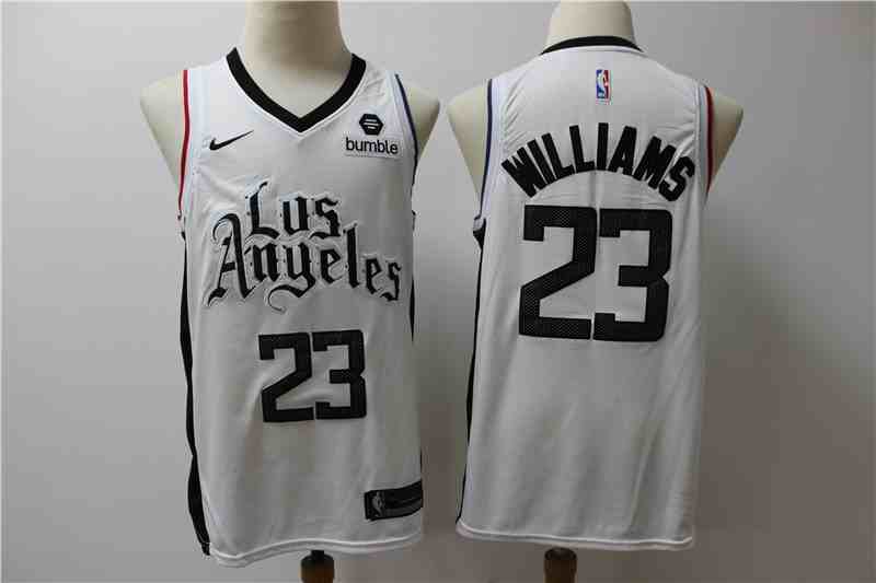 Men's Los Angeles Clippers #23 Lou Williams White City Edition Nike Swingman Jerseys