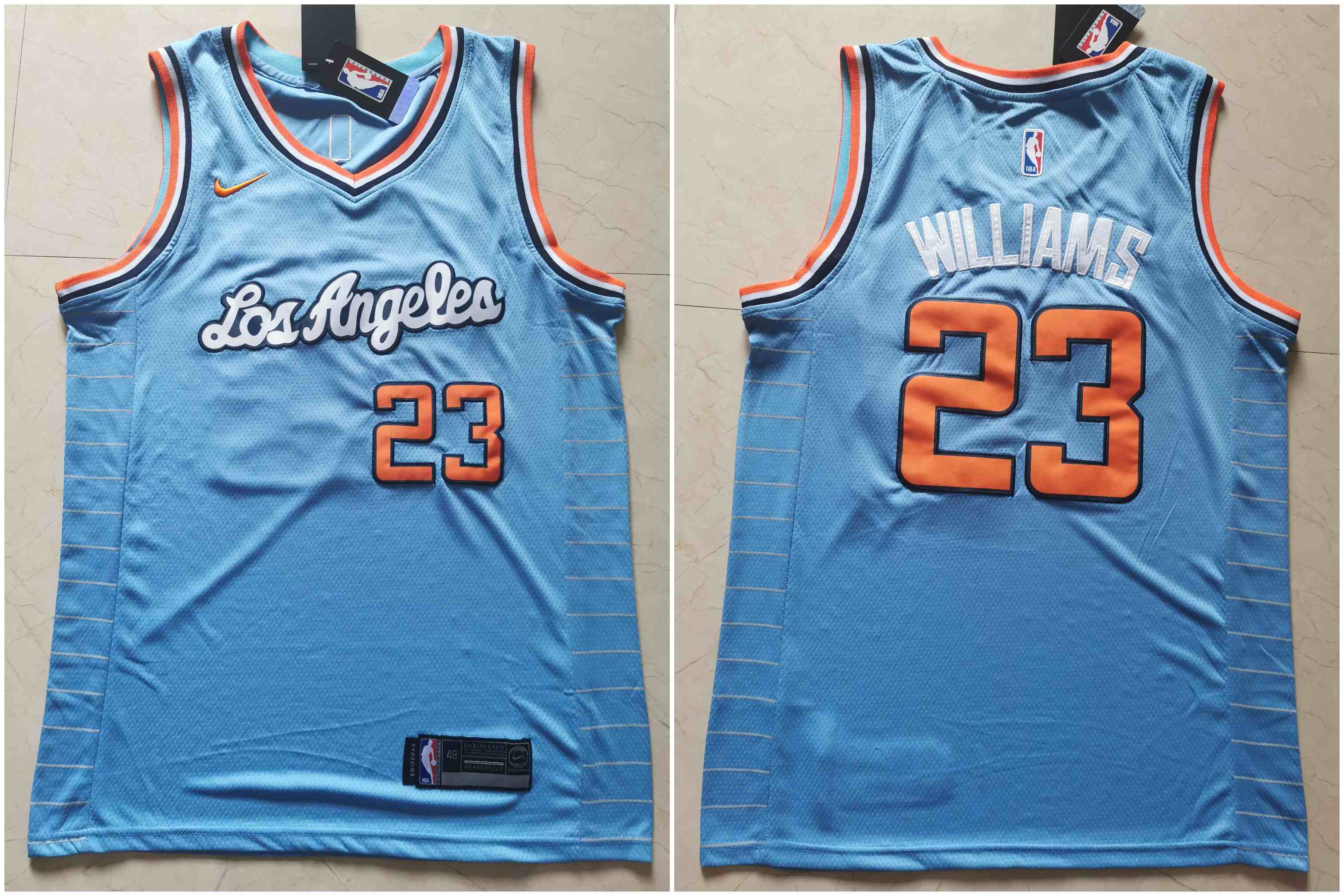 Men's Los Angeles Clippers #23 Lou Williams Light Blue Nike Swingman Jerseys