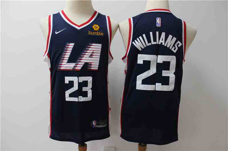 Men's Los Angeles Clippers #23 Lou Williams Navy City Edition Nike Swingman Jerseys