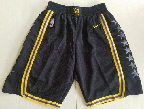 Men's Los Angeles Lakers Black City Swingman Shorts