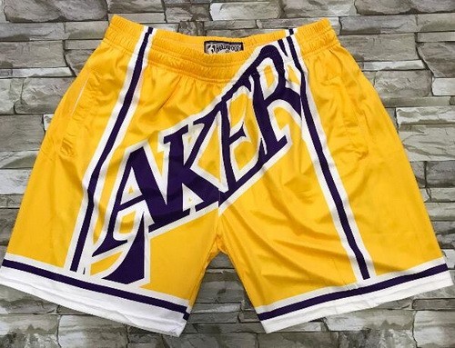 Men's Los Angeles Lakers Yellow Hollywood Classic Printed Shorts