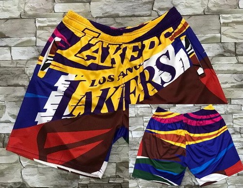 Men's Los Angeles Lakers Colorful Hollywood Classic Printed Shorts
