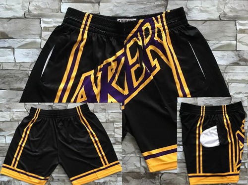 Men's Los Angeles Lakers Black Hollywood Classic Printed Shorts