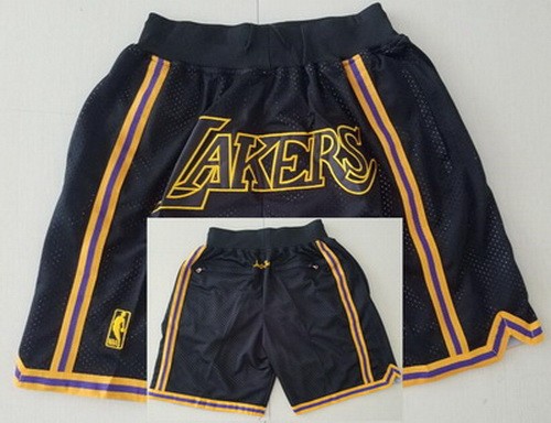 Men's Los Angeles Lakers Black City Just Don Swingman Shorts