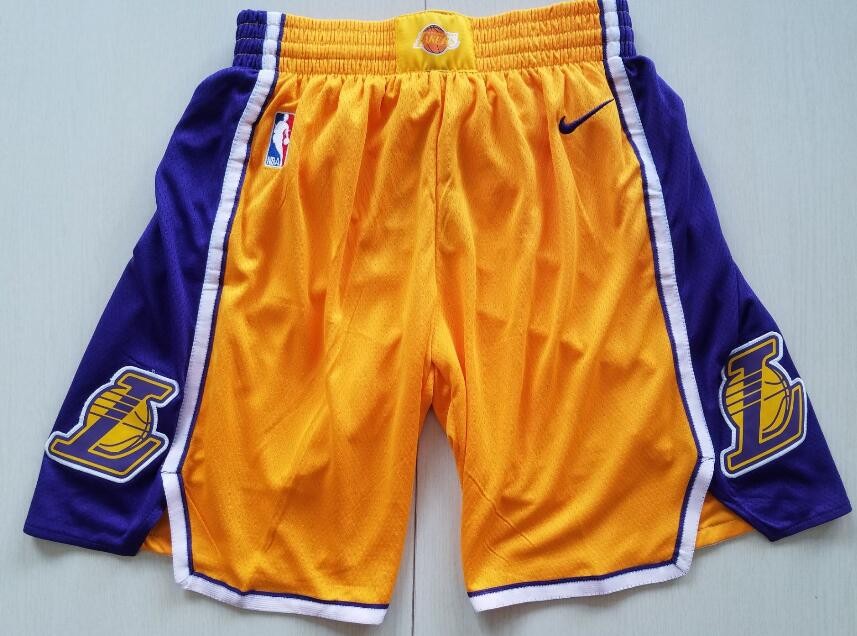 Men's Los Angeles Lakers Yellow Swingman Shorts