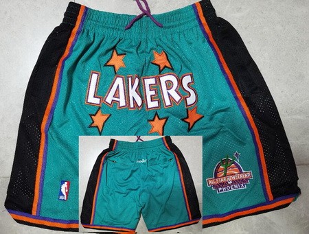 Men's Los Angeles Lakers Green Phoenlx All Star Weekend Just Don Shorts